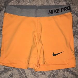 orange nike spandex